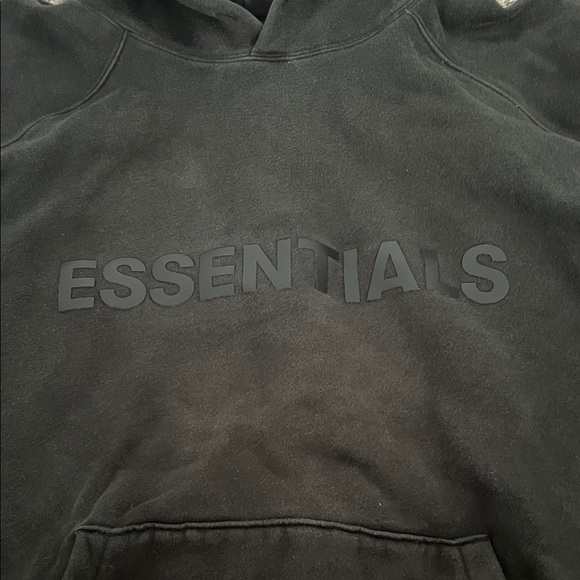 Essentials Charcoal Hoodie for Men - Picture 3 of 5